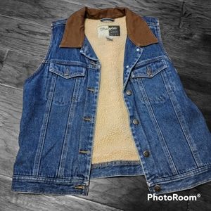 Vintage Wrangler denim trucker vest